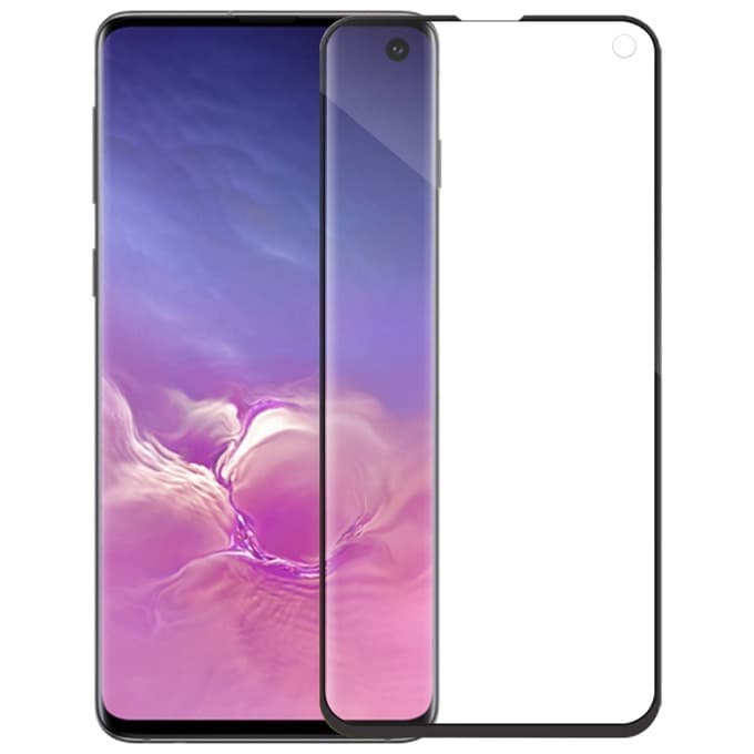 Протектор от закалено стъкло /Tempered Glass/, за Samsung Galaxy S10, 5D, черна рамка