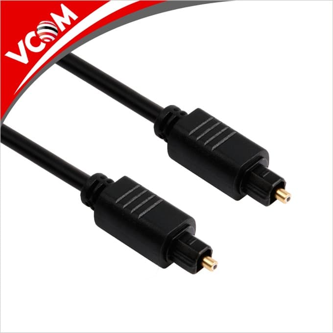 Оптичен кабел VCom CV905-1.8m, от Toslink(м) към Toslink(м), 1.8m, черен