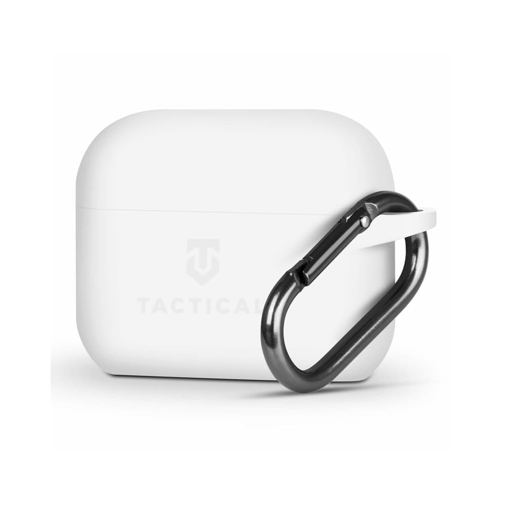 Защитен калъф Tactical Velvet Smoothie Carabiner за Apple Airpods Pro, удароустойчив, бял