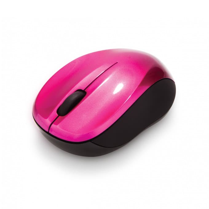 Мишка Verbatim Go Nano, безжична (2.4GHz), оптична (1300 dpi), USB, розова