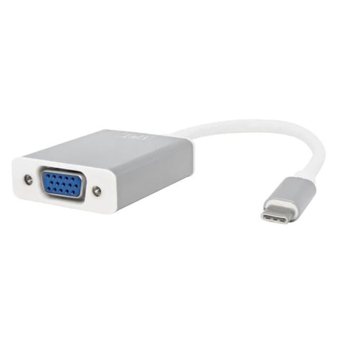 Преходник TnB, от USB C(м) към VGA(ж), сребрист