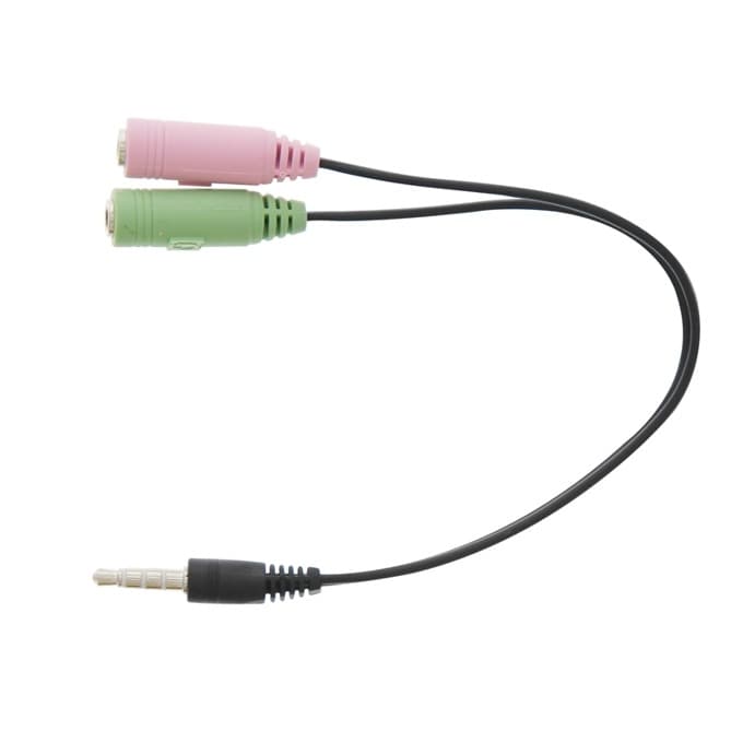 Кабел TnB, от 3.5mm жак(м) към 2x 3.5mm жак(ж), черен