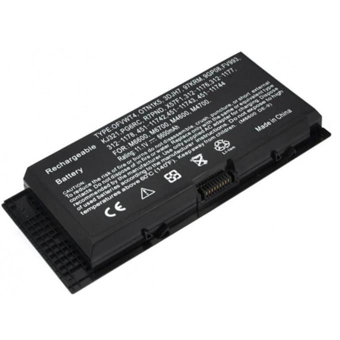 Батерия (заместител) за лаптоп Dell, съвместима с DELL Precision M4600/ M4700/ M4800/ M6600/ M6700/ M6800, 9-cell, 10.8V, 6600mAh