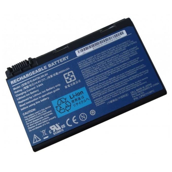 Батерия (заместител) за лаптоп Acer, съвместима с Aspire series/ TravelMate series, 6-cell, 11.1V, 5200mAh