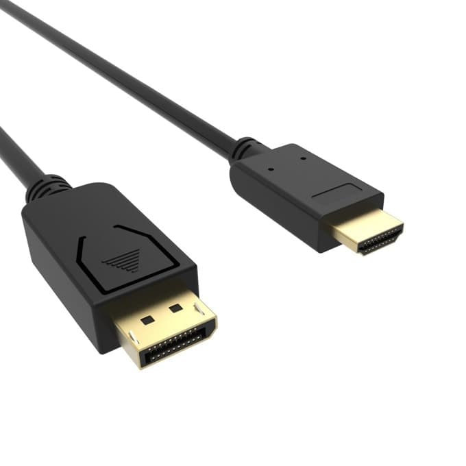 Кабел VCom CG609-1.8m, от DP(м) към HDMI(м), 1.8m, черен, позлатени конектори