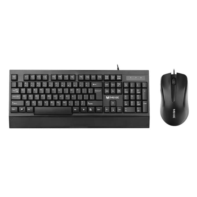 Комплект клавиатура и мишка Mixie X2000, оптична(1000dpi), 104 клавиша, USB, черни