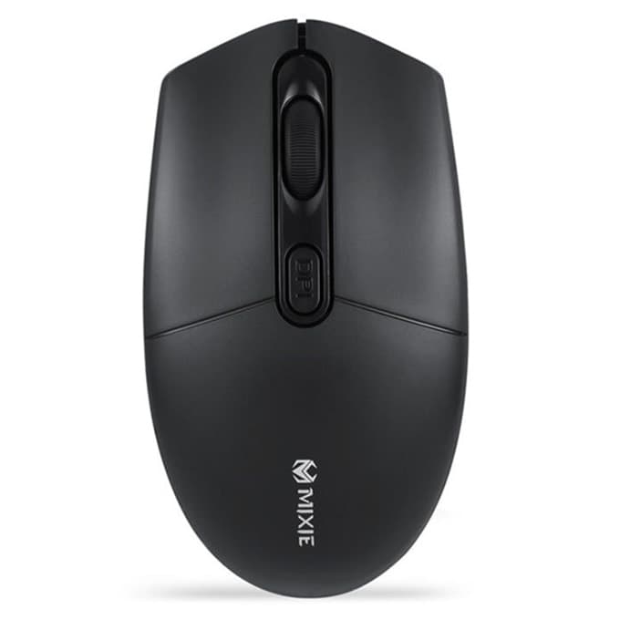 Мишка Mixie R520S, лазерна (1600 dpi), безжична, USB, черна, 4 ултра тихи бутона