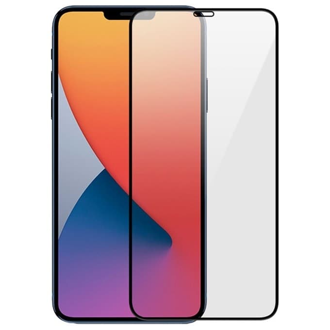 Протектор от закалено стъкло за iPhone 12 Mini, 9H твърдост, черен