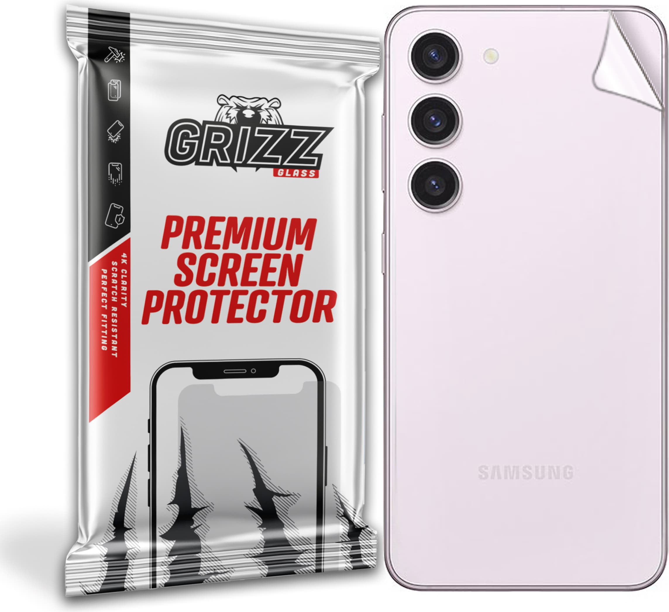 Матирано защитно покритие за задната част на Samsung Galaxy S23 Plus - GrizzGlass SatinSkin Matte Back Film Protector (матиран)