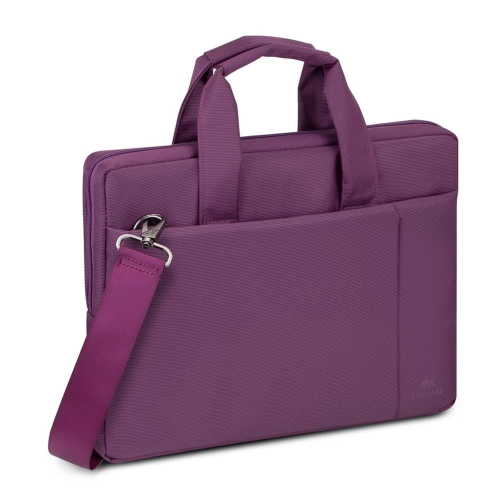 Чанта за лаптоп Rivacase 8221 Purple, до 13.3" (39.60cm), полиестер, регулируема презрамка, лилава
