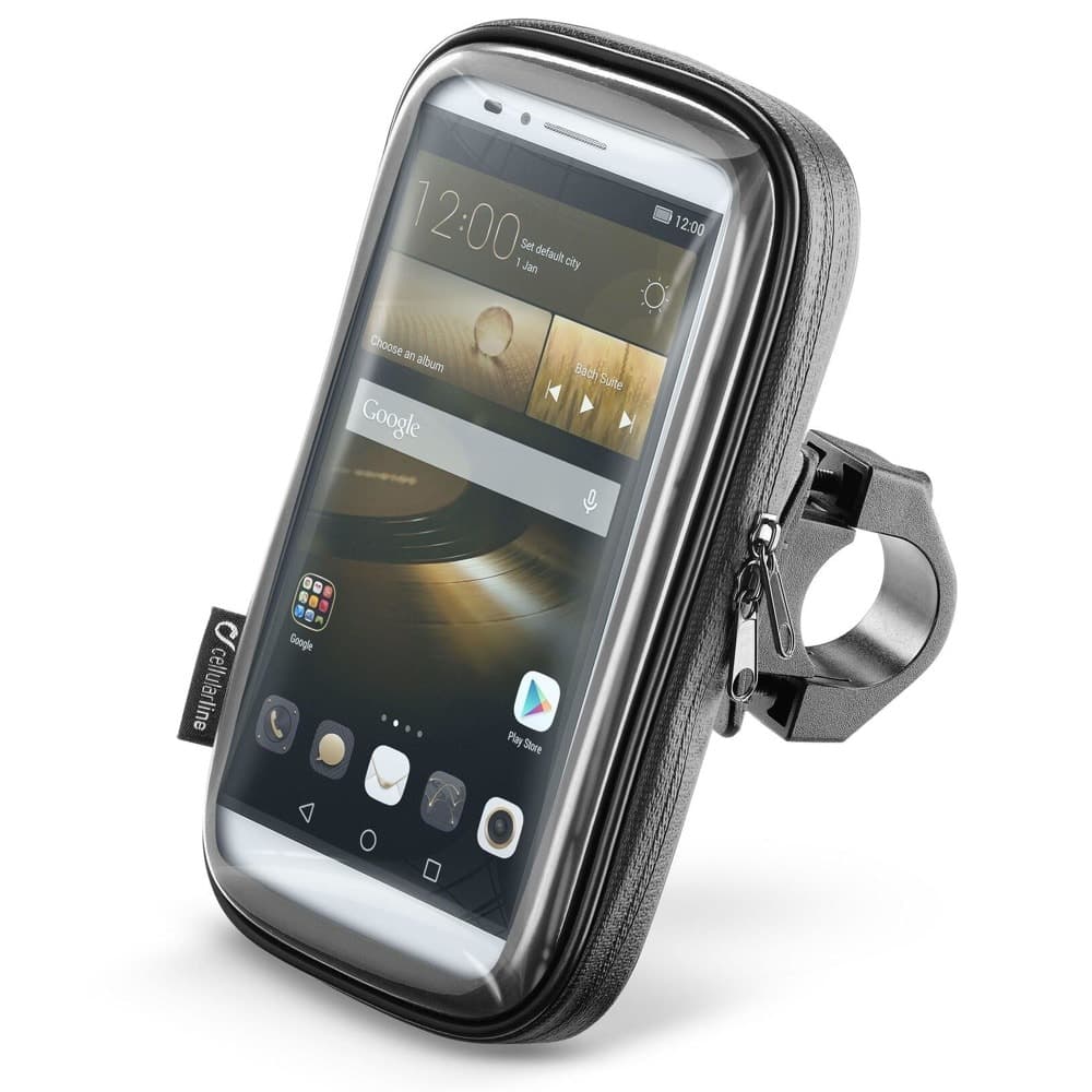Стойка за телефон Interphone Unicase, за колело, за телефони до 6.5" (16.51 cm), IPX5, черна