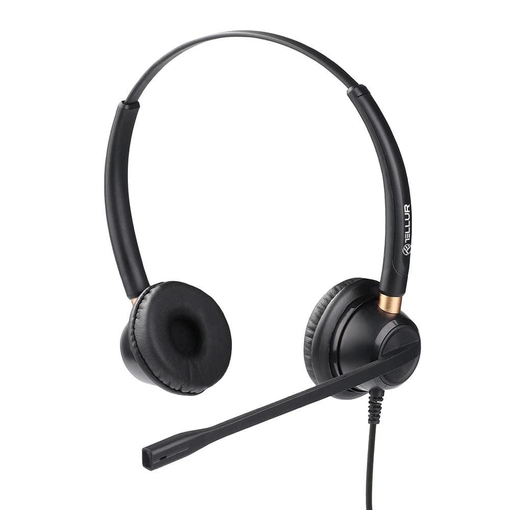 Слушалки Tellur Voice 520N Stereo QD (TLL411004), микрофон, USB, QD, 28mm говорители, черни