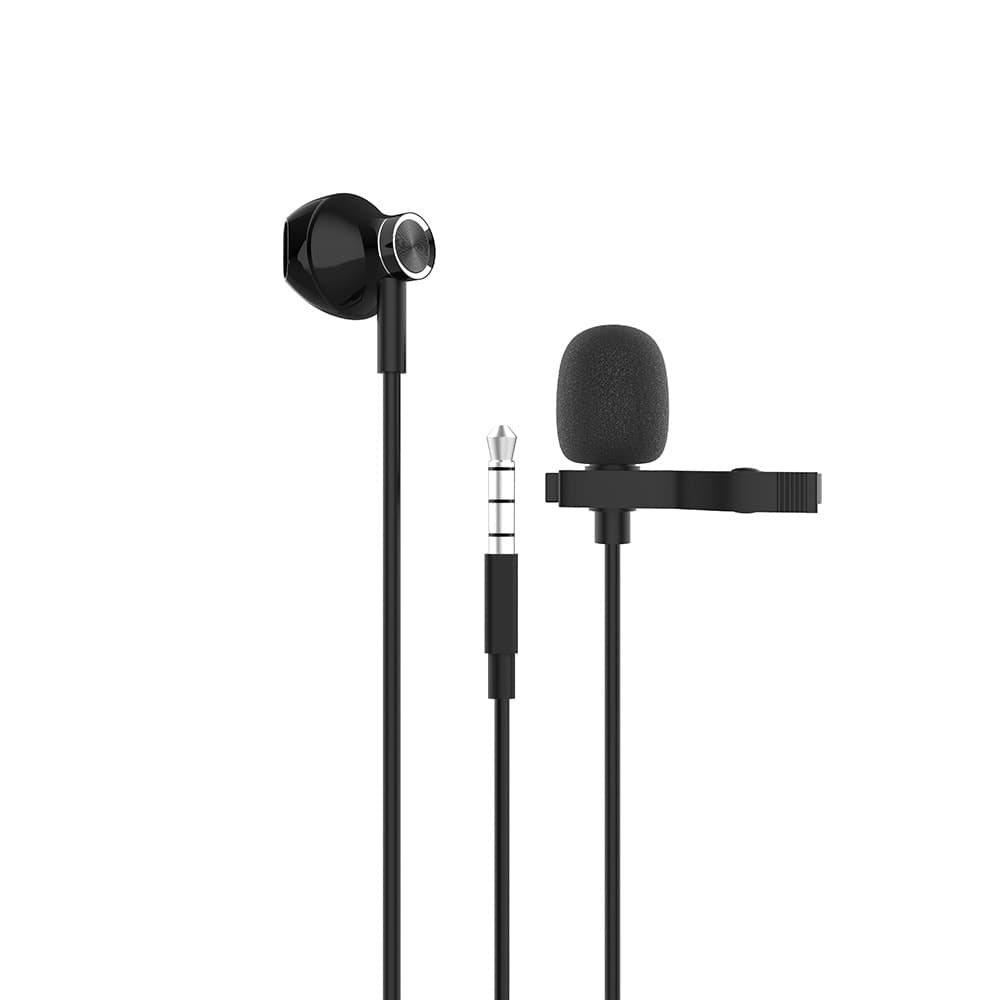 Слушалка Yookie YK1180, микрофон (тип брошка), USB Type-C, черна