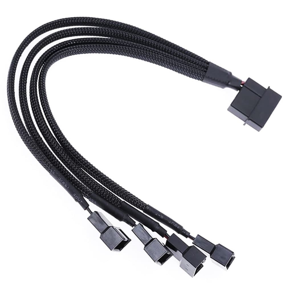 Захранващ кабел 18322, от 4-pin Molex към 4x 4-pin, 0.3m