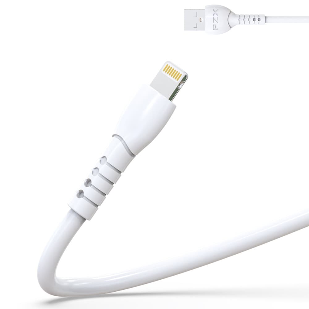 Кабел PZX V148, от USB A(м) към Lightning(м), 2m, бял