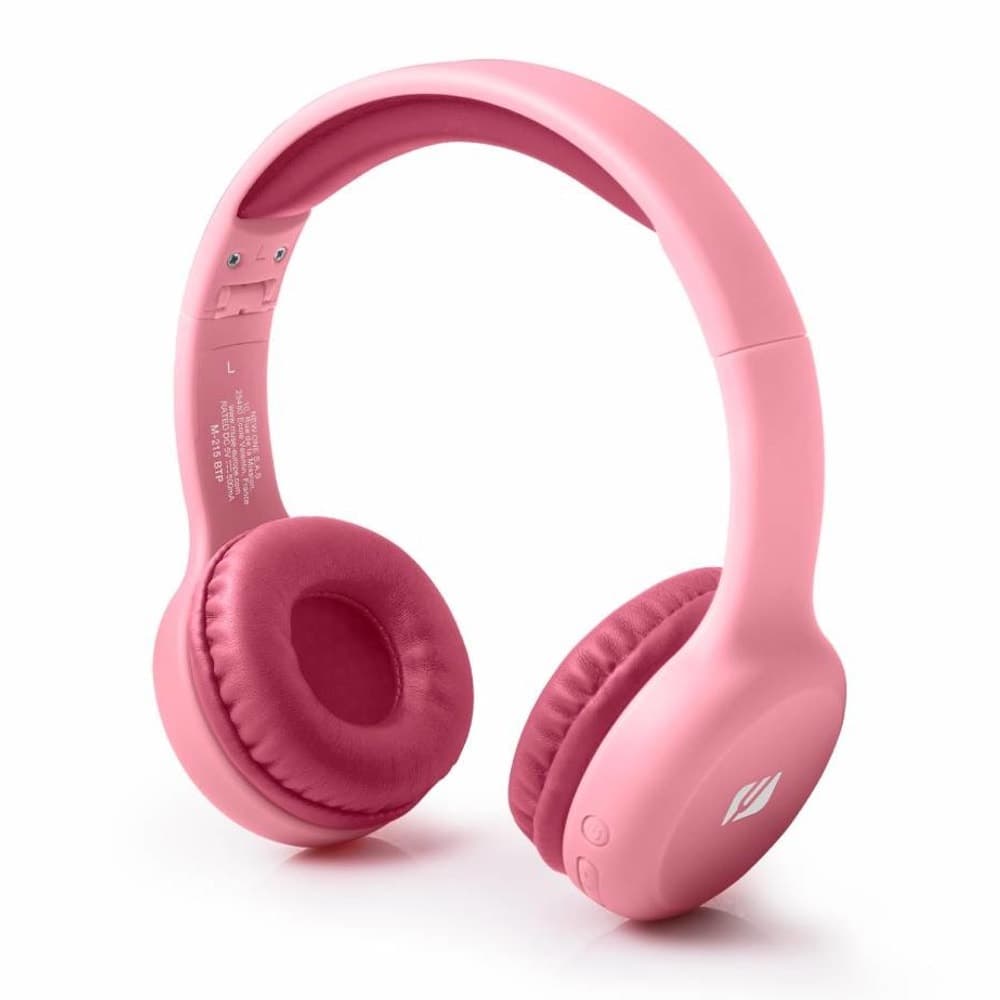 Слушалки Muse M-215 BTP, детски, безжични/жични, Bluetooth 5.0, AUX, розови