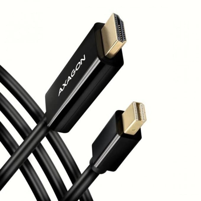 Кабел AXAGON RVDM-HI14C2, от Mini DisplayPort(м) към HDMI(м), 1.8m, черен, 4K@30Hz