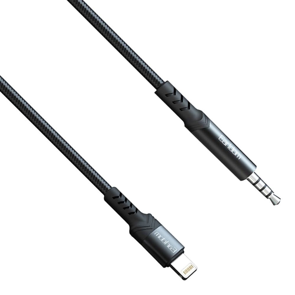 Аудио кабел Earldom ET-AUX39, от 1x AUX(м) към 1x Lightning(м), 1m, черен