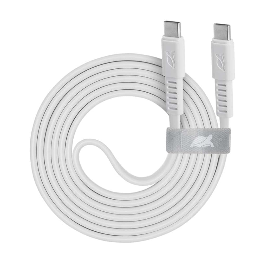 Кабел Rivacase PS6005WT21, от USB C(м) към USB C(м), 2.1m, бял