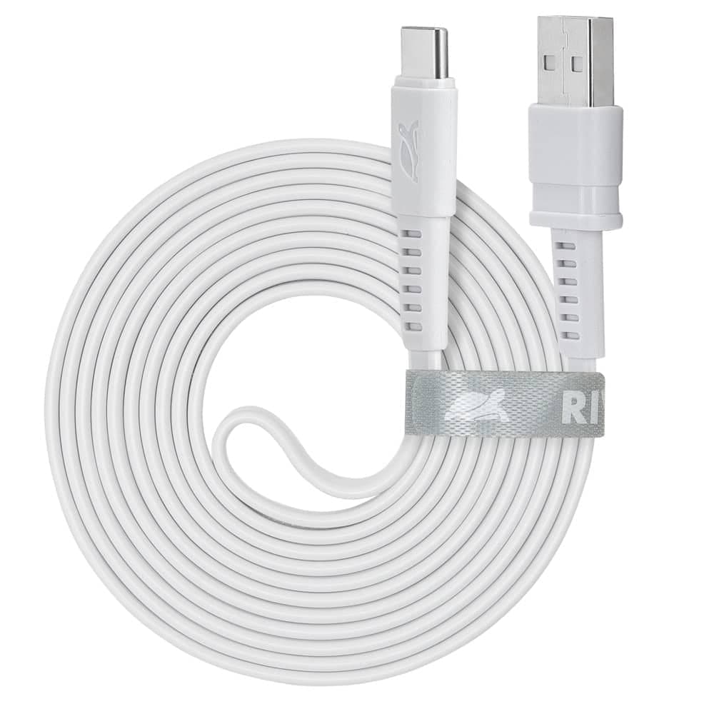 Кабел Rivacase PS6002WT12, от USB A(м) към USB C(м), 1.2m, бял