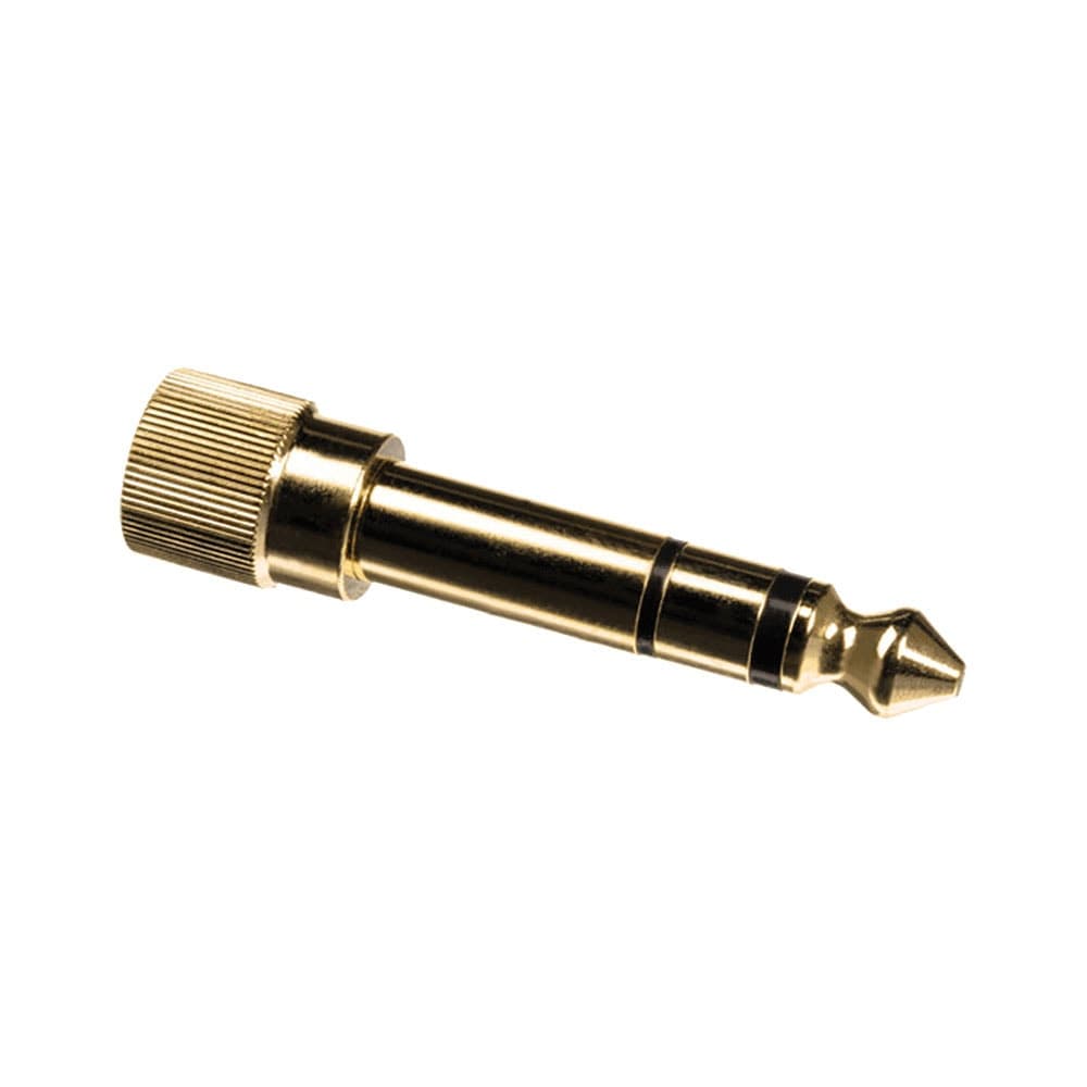 Преходник Audio-Technica ATPT-AD6, от 3.5mm Jack(ж) към 6.3mm Jack(м), с резба, златист
