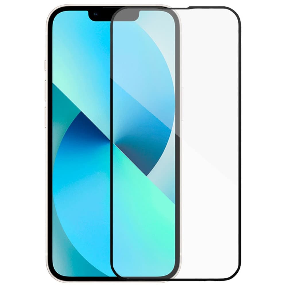 Протектор от закалено стъкло /Tempered Glass/ DeTech 52686, за Apple iPhone 13 Mini, 5D Full Glue, 0.3mm, черен