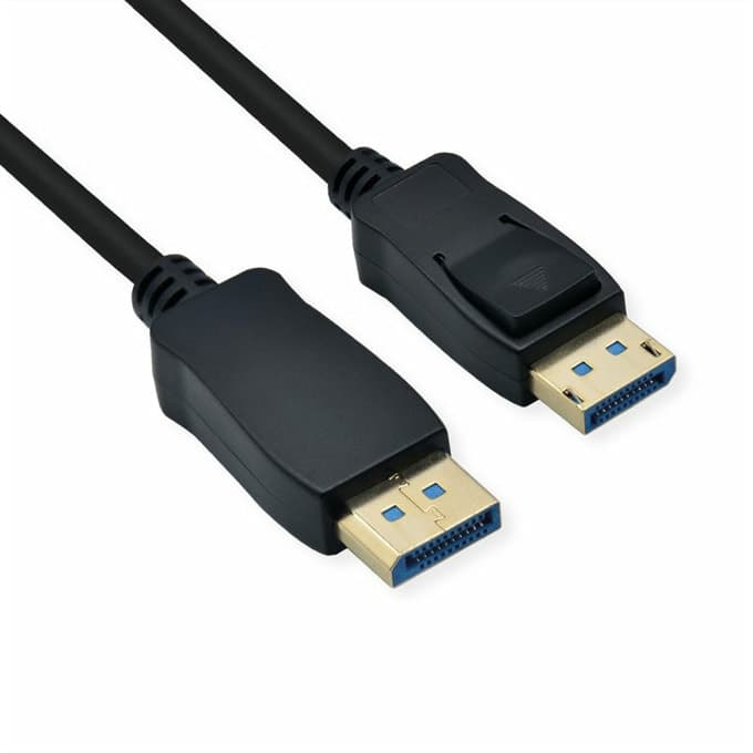 Кабел Roline 11.04.6004, DisplayPort(м) към DisplayPort(м), 5m, черен, 7680x4320@60Hz, 40 Gb/s