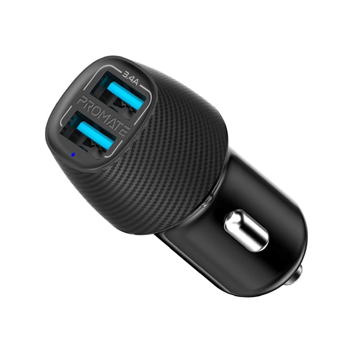 Зарядно за кола с два USB изхода за мобилни устройства - Promate VolTrip-Duo Car Charger Dual USB 3.4A (черен)