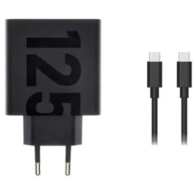 Зарядно устройство Motorola TurboPower (SJMC1252), от контакт към 1x USB-C(ж), 125W, черно, кабел от USB-C(м) към USB-C(м)