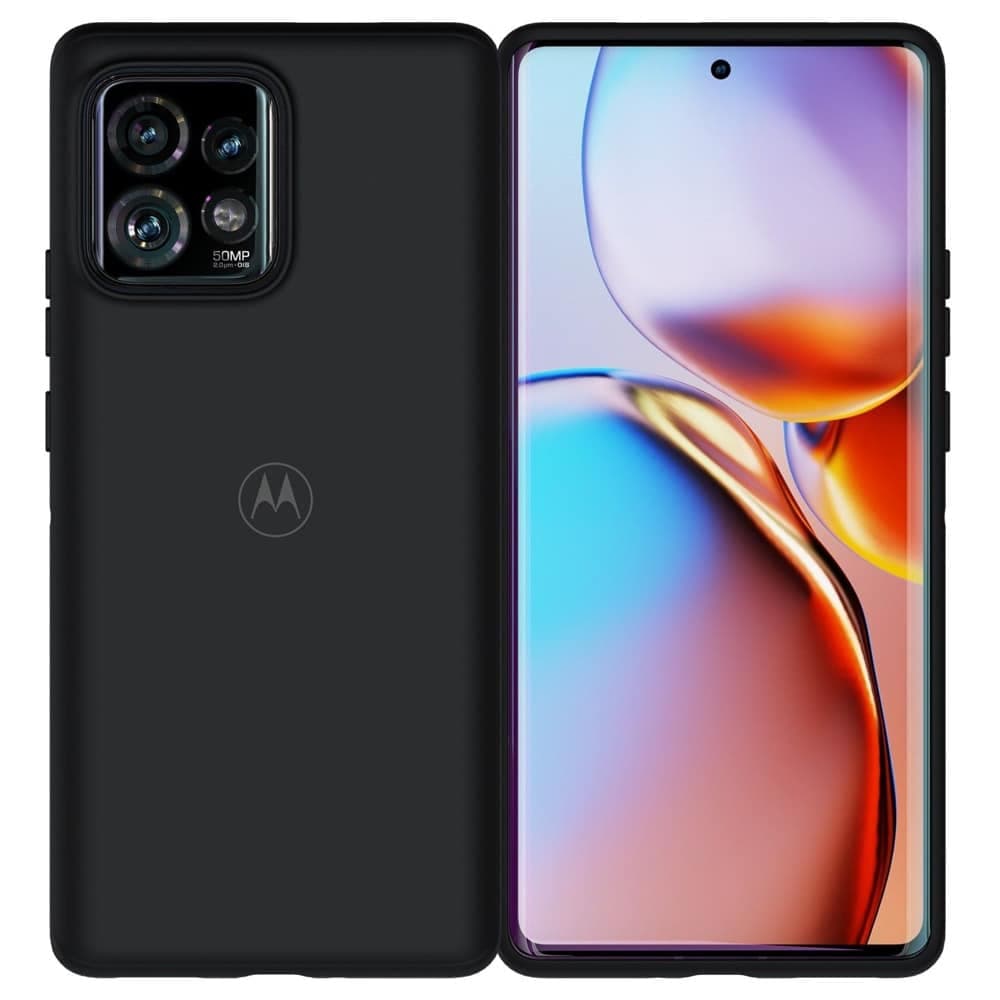 Калъф за Motorola Edge 40 Pro, силиконов, Motorola EDGE40PRO-SC-SFT-BK, удароустойчив, черен