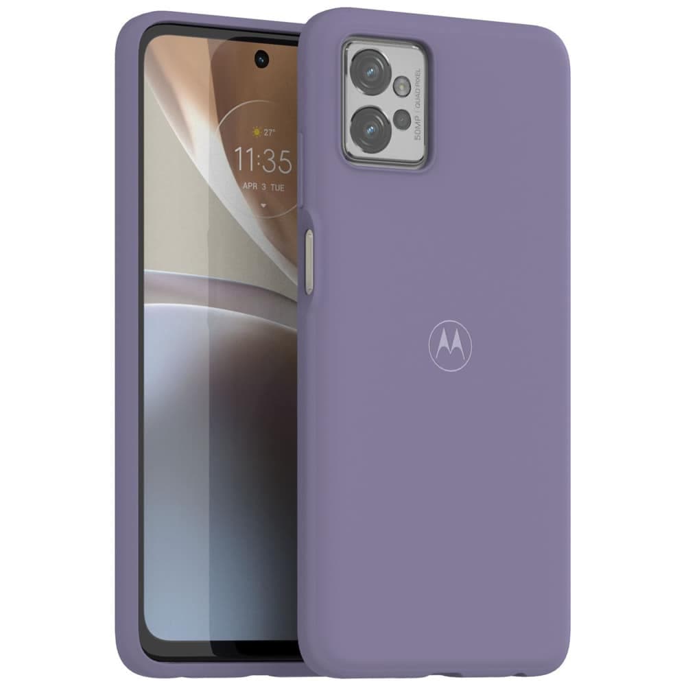 Калъф за Motorola Moto G32, полиуретанов (мек), Motorola G32-SC-SFT-DBK, лилав