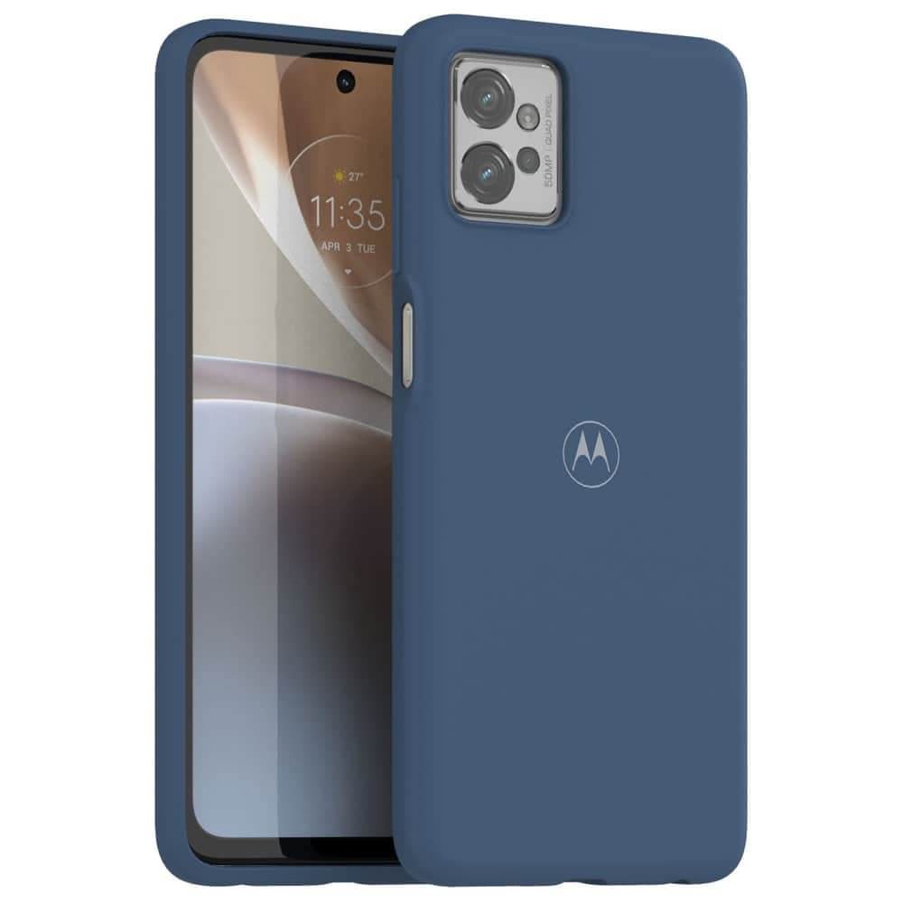 Калъф за Motorola Moto G32, полиуретанов (мек), Motorola G32-SC-SFT-GB, син