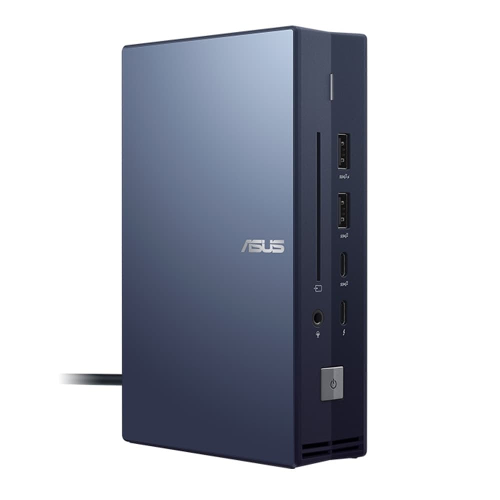 Докинг станция Asus SimPro Dock 2 (90NX0460-P00030), от USB C към 3x USB A, 2x USB C, 1x 3.5mm жак, 1x HDMI, 1x VGA, 1x RJ-45, 1x Thunderbolt, 2x DisplayPort, 1x четец на карти, черна