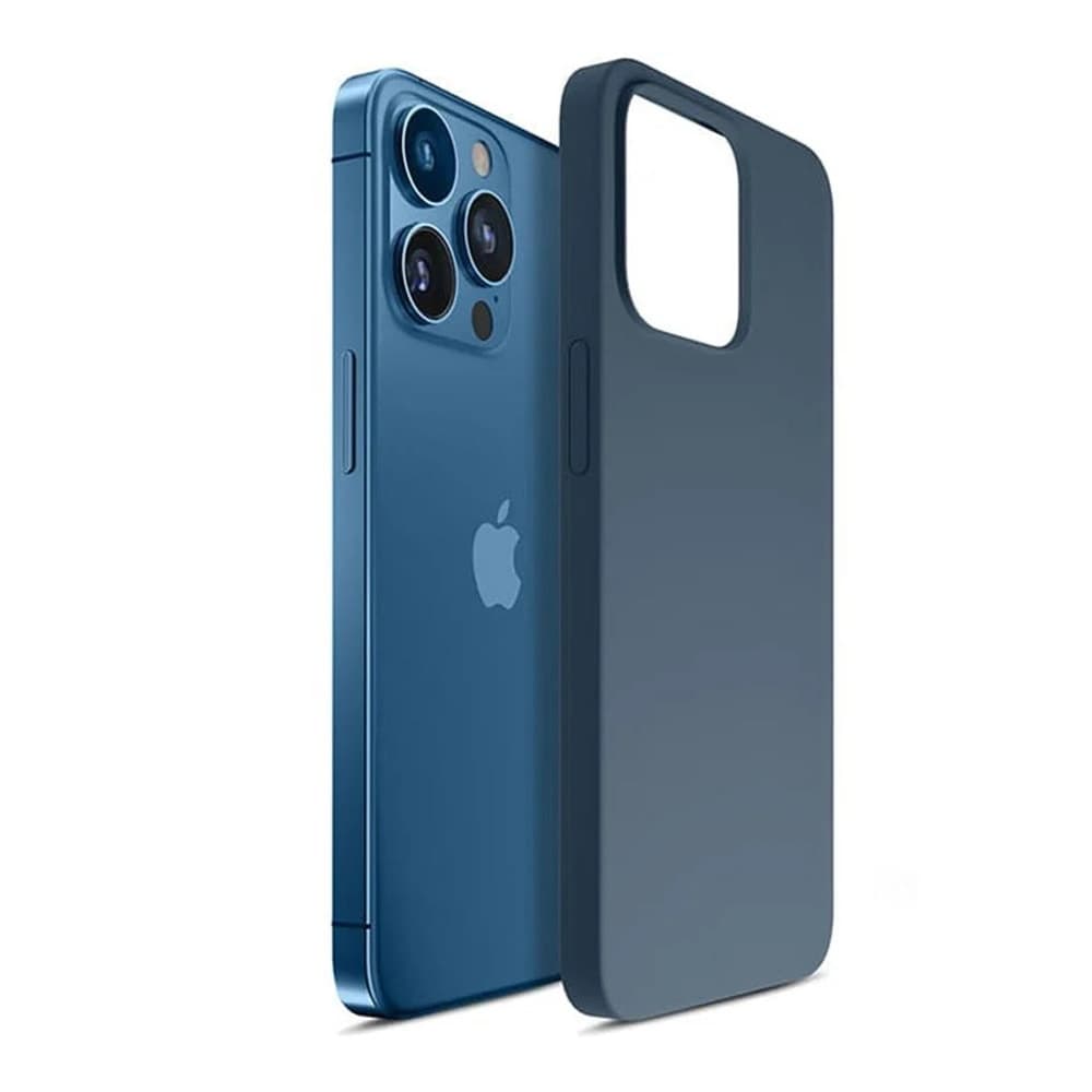 Калъф за Apple iPhone 15 Pro, силиконов, 3MK Hardy Case, тъмносин