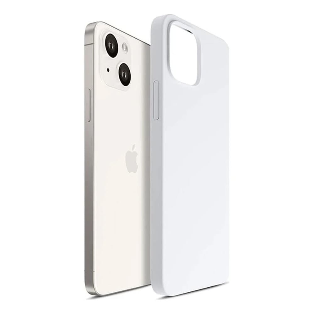 Калъф за Apple iPhone 14 Plus, силиконов, 3MK Hardy Case, бял