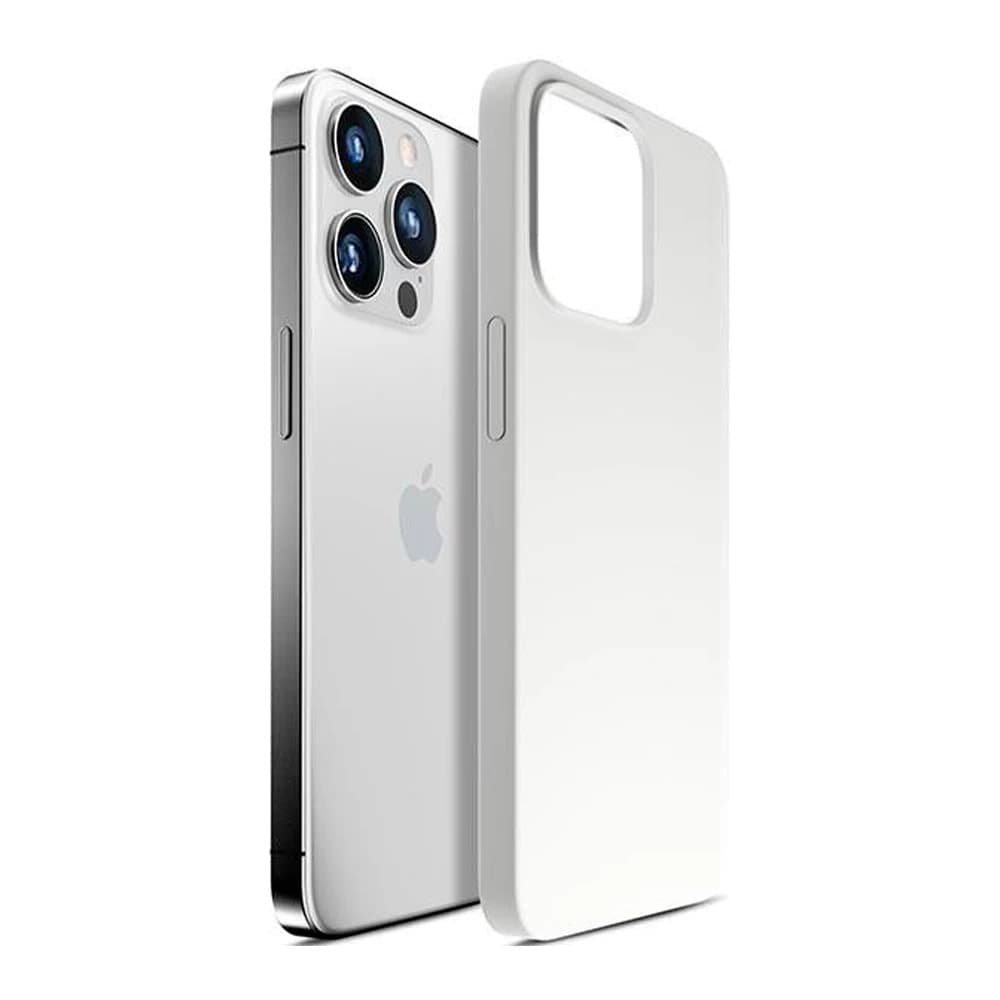 Калъф за Apple iPhone 14 Pro Max, силиконов, 3MK Hardy Case, бял
