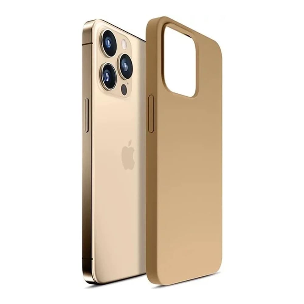 Калъф за Apple iPhone 14 Pro Max, силиконов, 3MK Hardy Case, златист