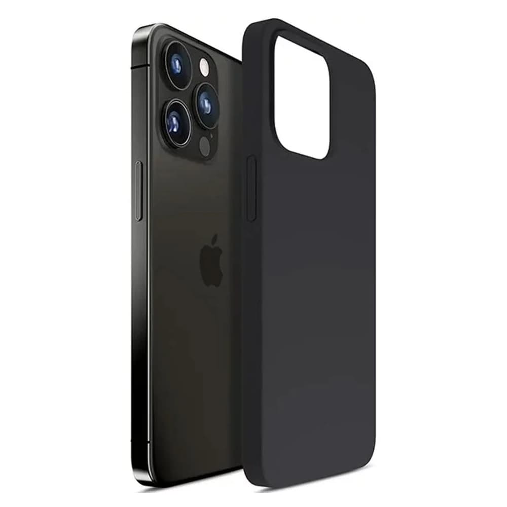 Калъф за Apple iPhone 14 Pro Max, силиконов, 3MK Hardy Case, черен