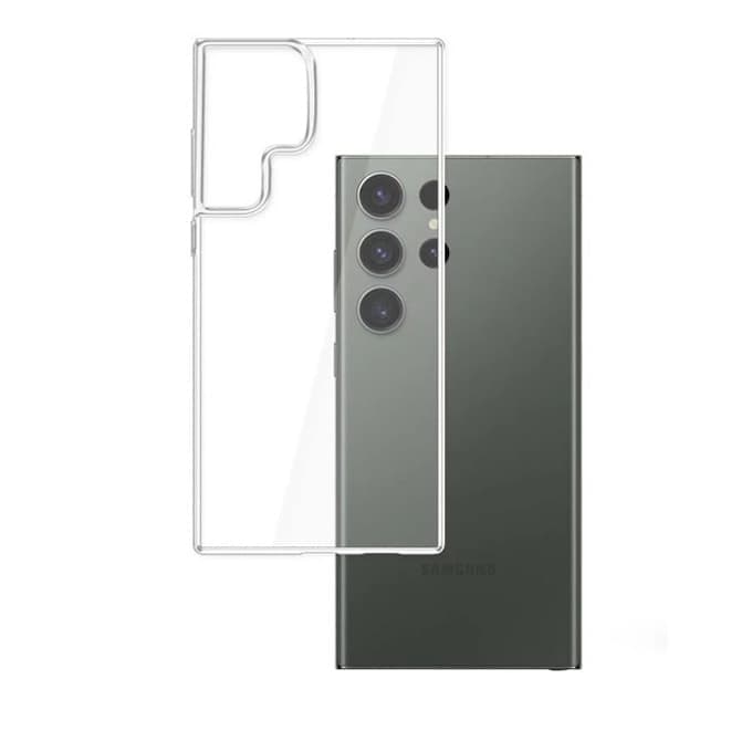 Калъф за Samsung Galaxy S23 Ultra, хибриден (термополиуретан и поликарбонат), 3MK Armor Case, удароустойчив, прозрачен