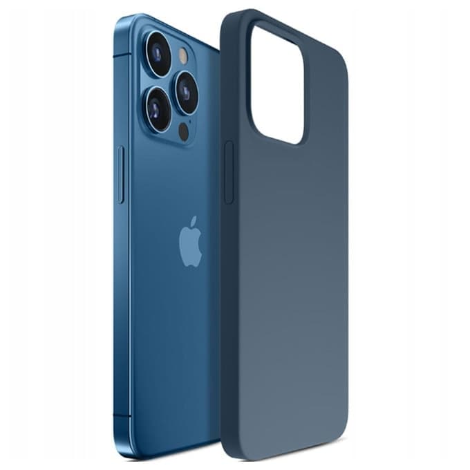 Калъф за Apple iPhone 15 Pro Max, силиконов, 3MK Hardy Case, тъмносин
