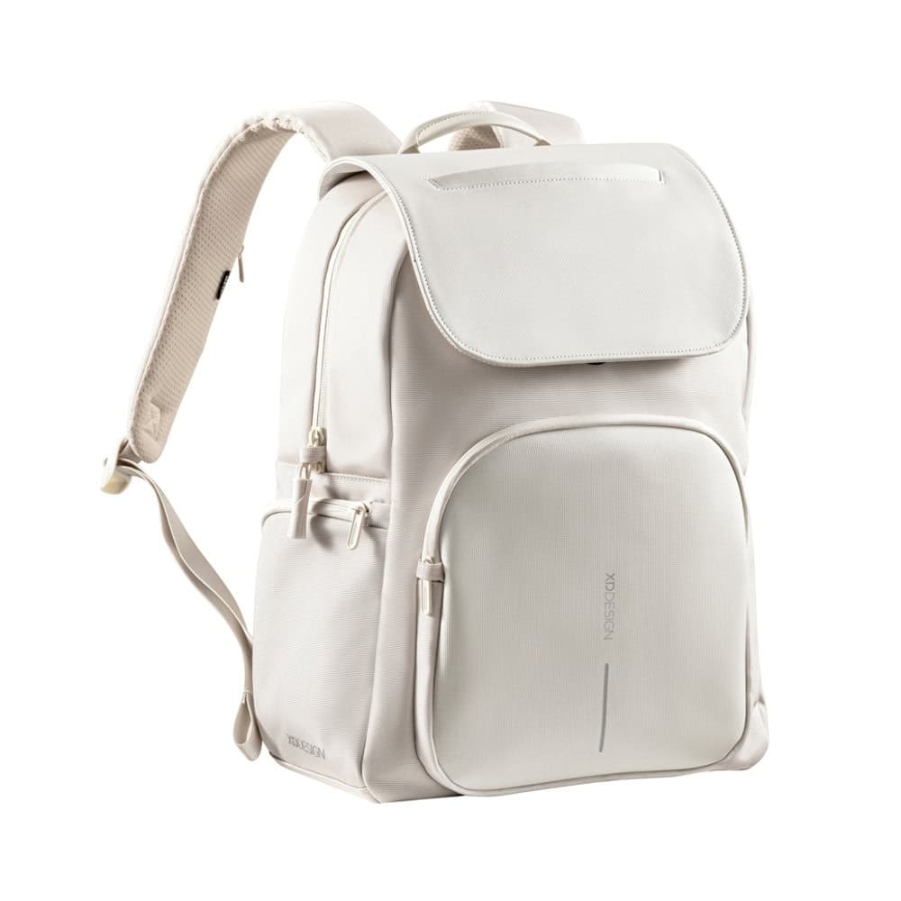 Раница за лаптоп XD Design Soft Daypack, до 16" (40.64 cm), RFID защитени джобове, бежова