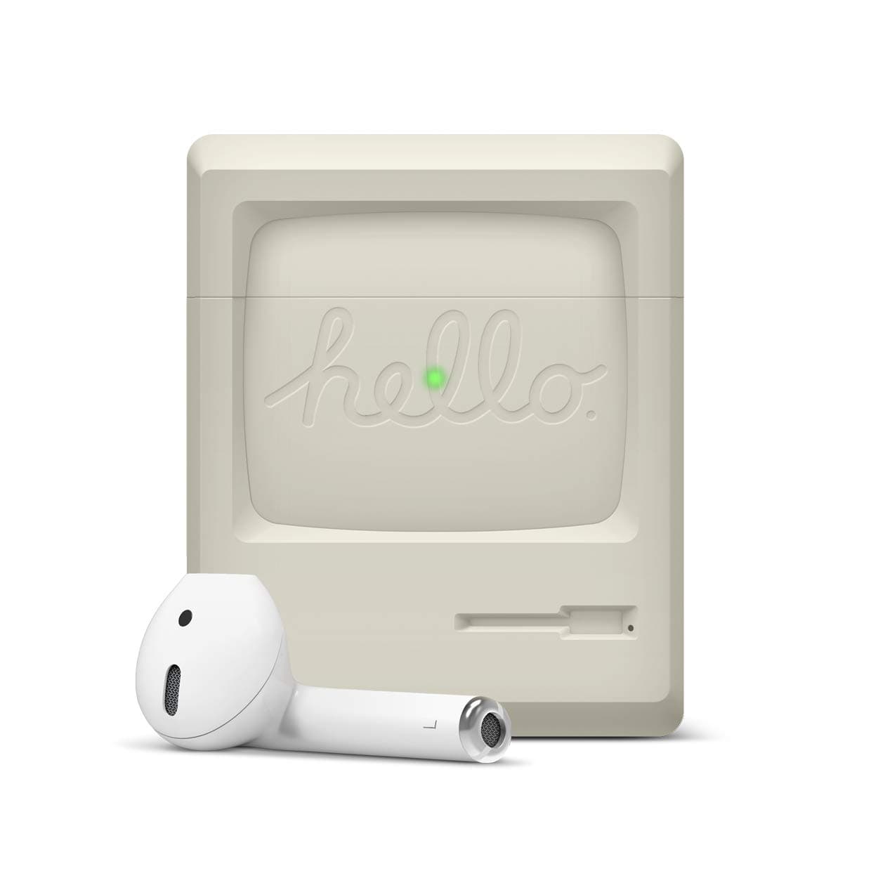 Защитен калъф Elago Retro AW3 за Apple Airpods / Apple Airpods 2, бял