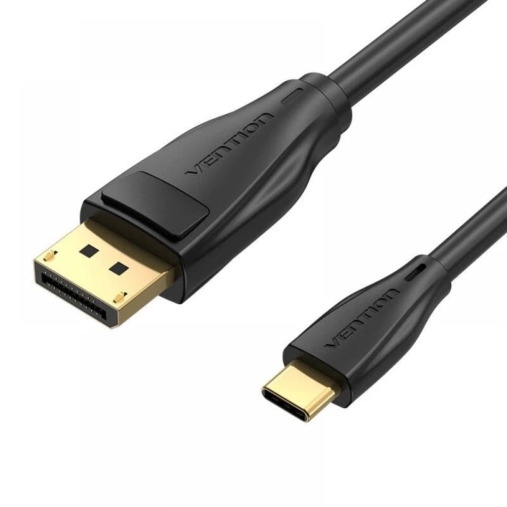 Кабел Vention CGYBG, от USB-C(м) към DisplayPort(м), 1.5m, черен, 8K@60Hz