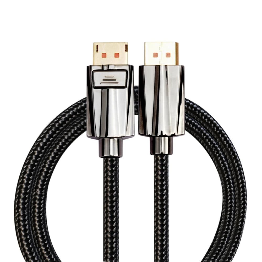 Кабел VCom CG655, от DisplayPort(м) към DisplayPort(м), 8K@60Hz, 2m, черен