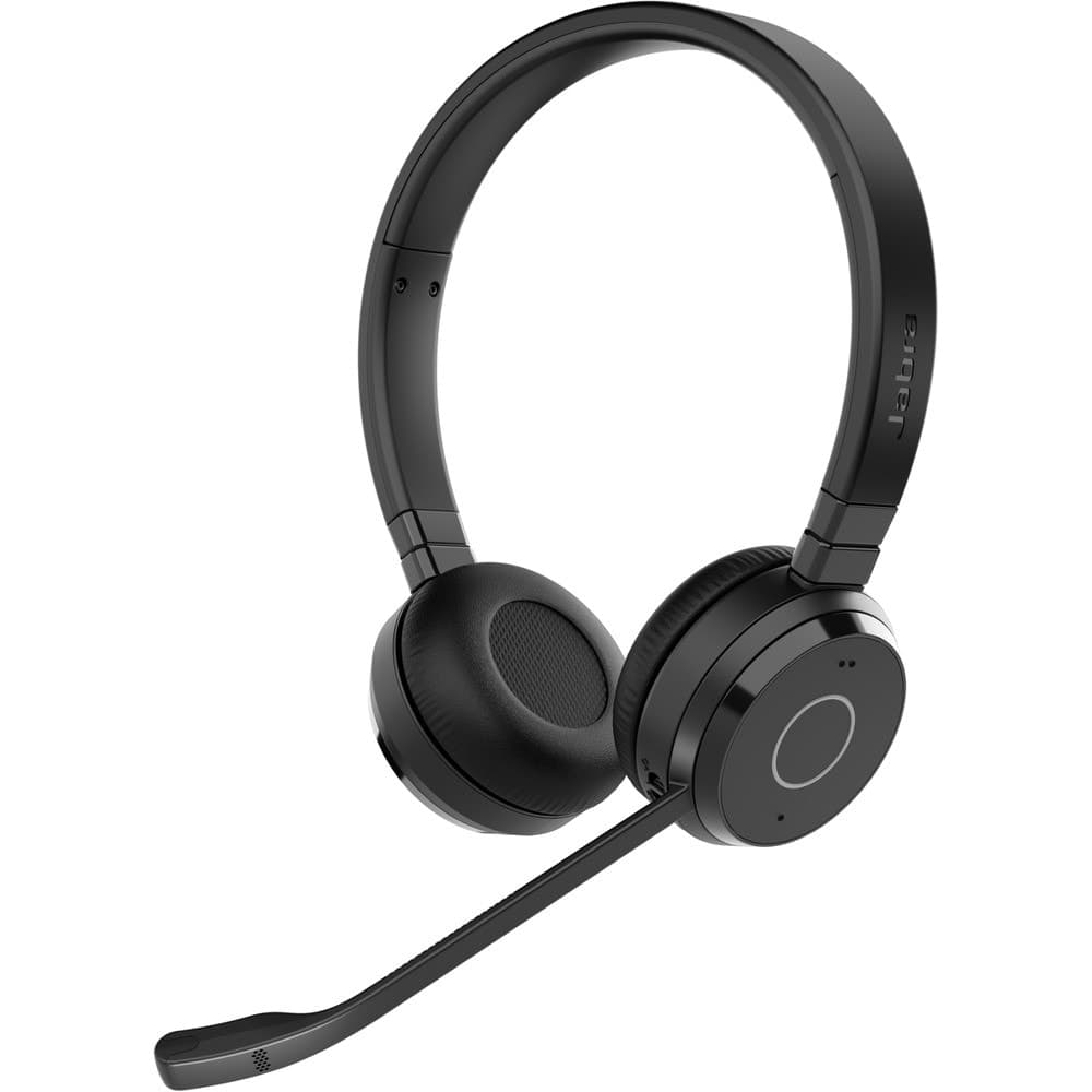 Слушалки Jabra Evolve 65 TE (6699-839-409), безжични/жични, Bluetooth, USB, до 16 часа време на работа, включен USB bluetooth адаптер Jabra Link 390a, сертифицирани за UC, черни