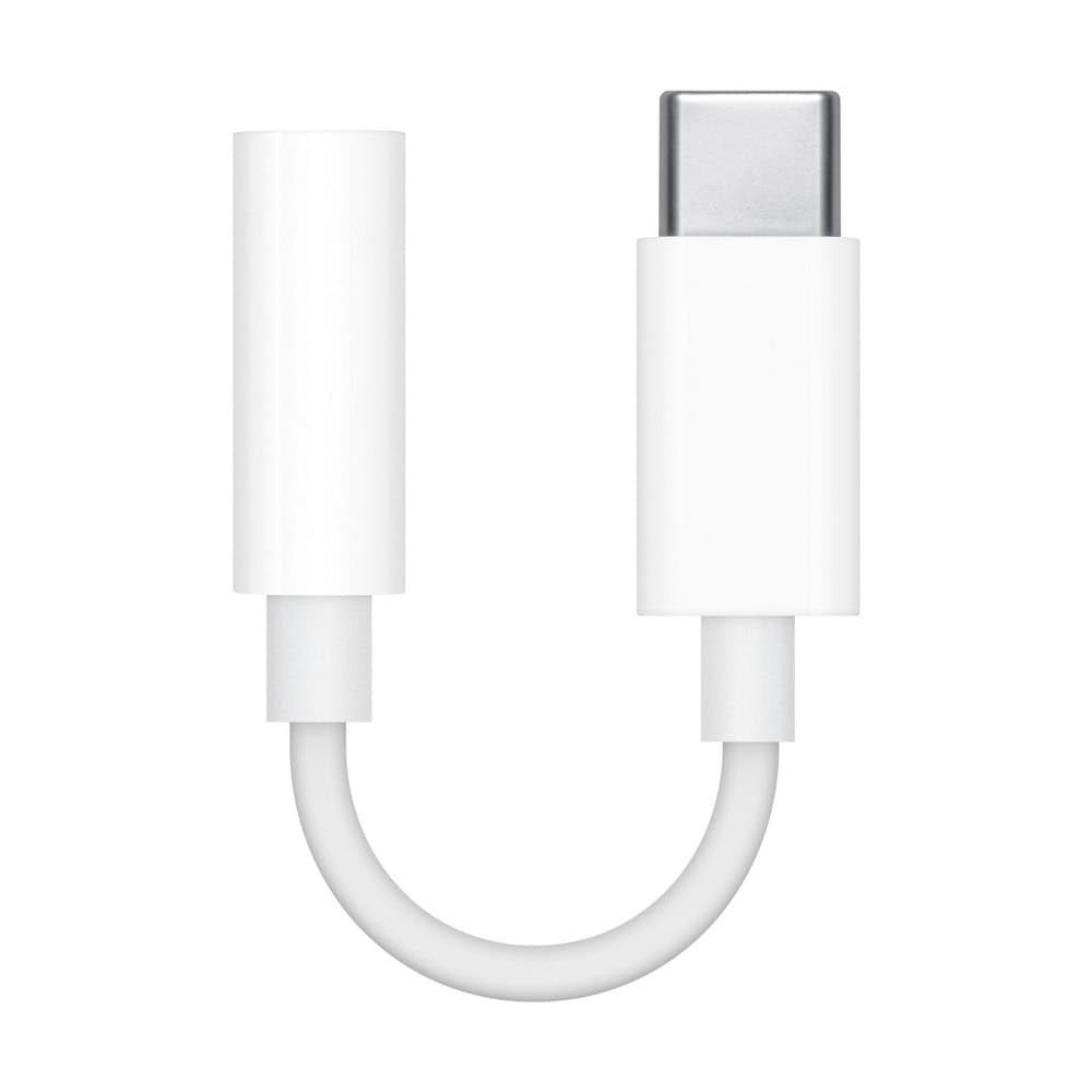 Преходник Apple MW2Q3ZM/A, от USB-C(м) към Jack 3.5mm(ж), бял
