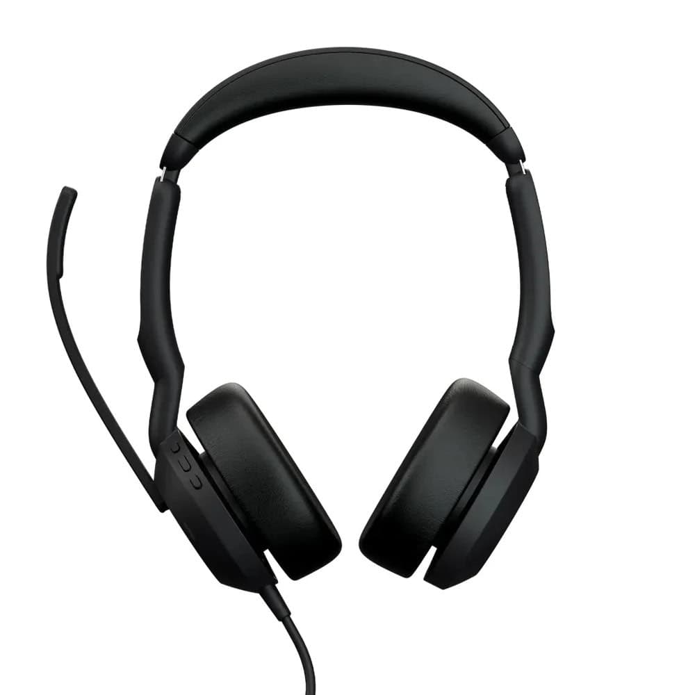 Слушалки Jabra Evolve2 50 (25089-989-799), безжични/жични, Bluetooth, USB, USB-C, микрофон, шумоизолиращ дизайн, UC сертифицирани, черни