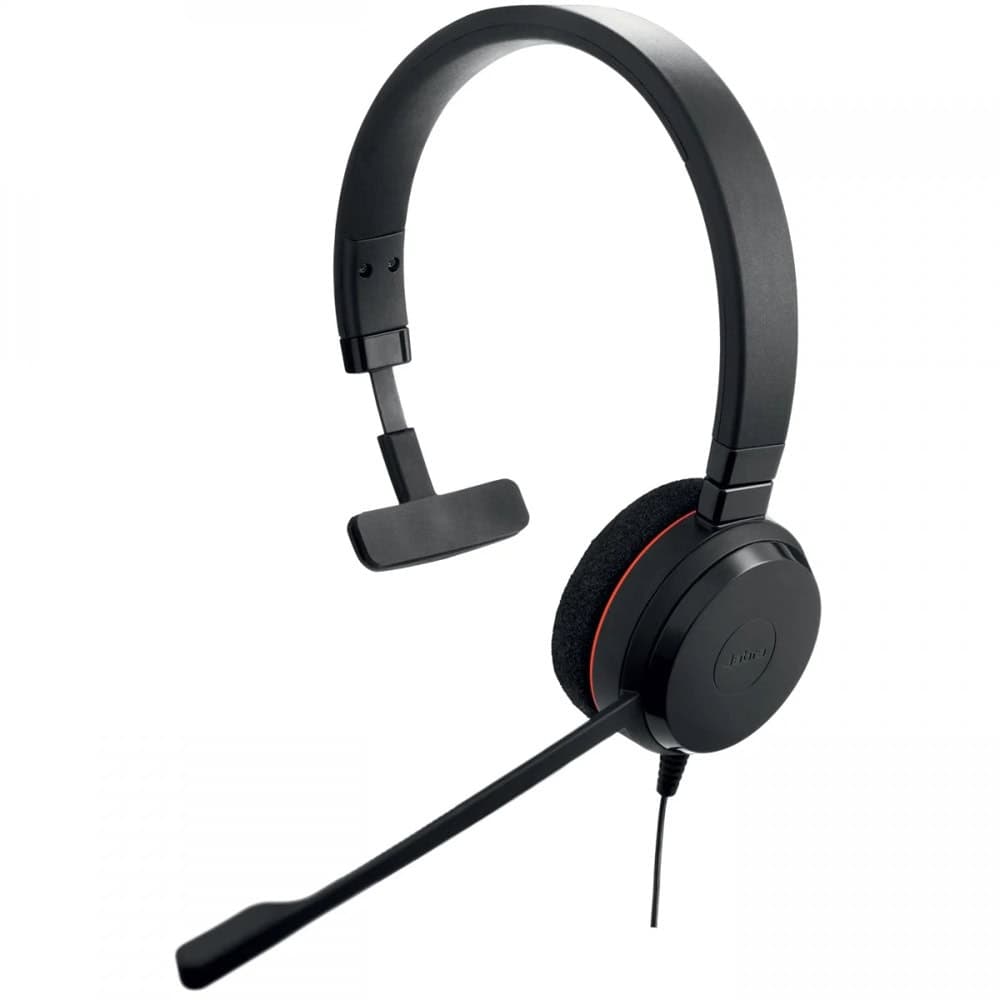 Слушалки Jabra Evolve 20 Mono UC USB C/A, моно, USB, USB-C, шумопремахващ микрофон, Wideband/Hi-fi/DSP, UC сертифицирана, черни