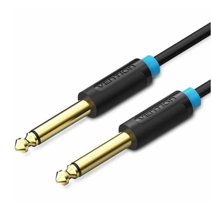 Кабел Vention BAABG, от Jack 6.35mm(м) към Jack 6.35mm(м), 1.5m, черен