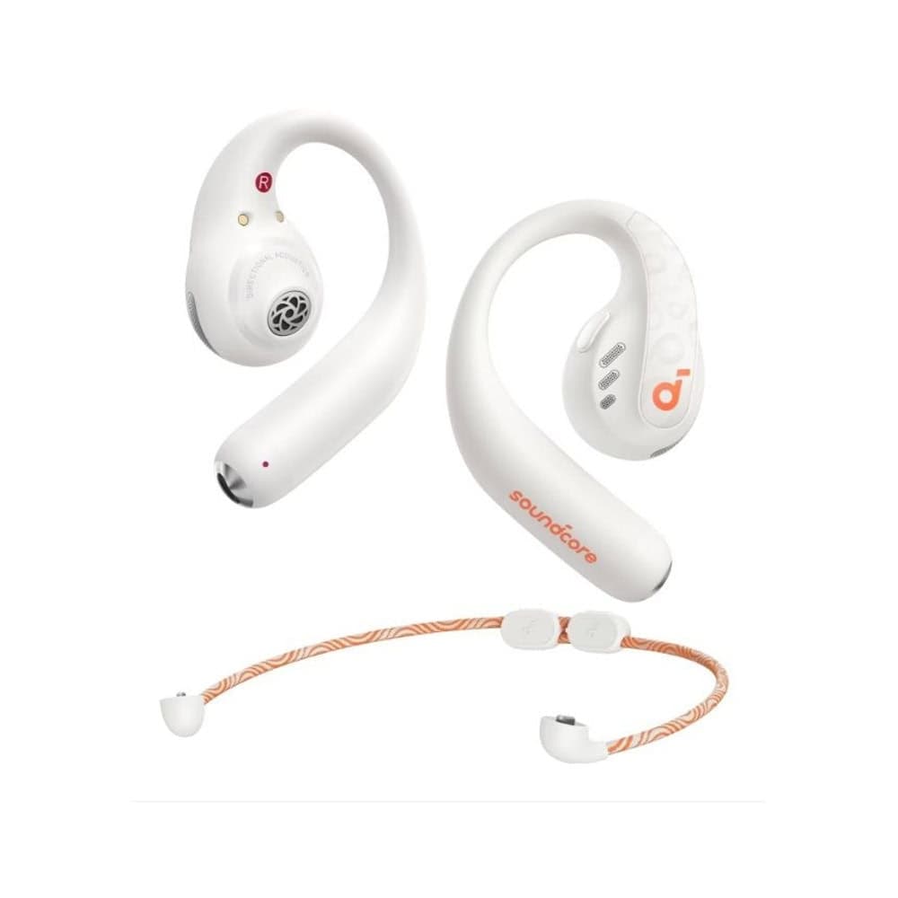 Слушалки Anker SoundCore AeroFit Pro TWS, безжични, Bluetooth, 4 микрофона, IPX5 защита, 16.2mm динамични говорители, до 46 часа време на работа, бели